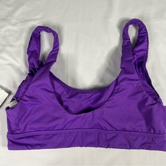 Andie Swim Purple Size M Ventura Bikini Top Scoop Neck Recycled Polyester Beach - Picture 6 of 7